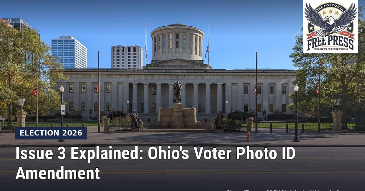 Fostoria News Ohio voter photo ID amendment explained by The Fostoria Free Press.